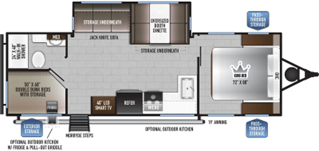 2024 EAST TO WEST RV DELLA TERRA 262BH, , floor-plans-day image number 0